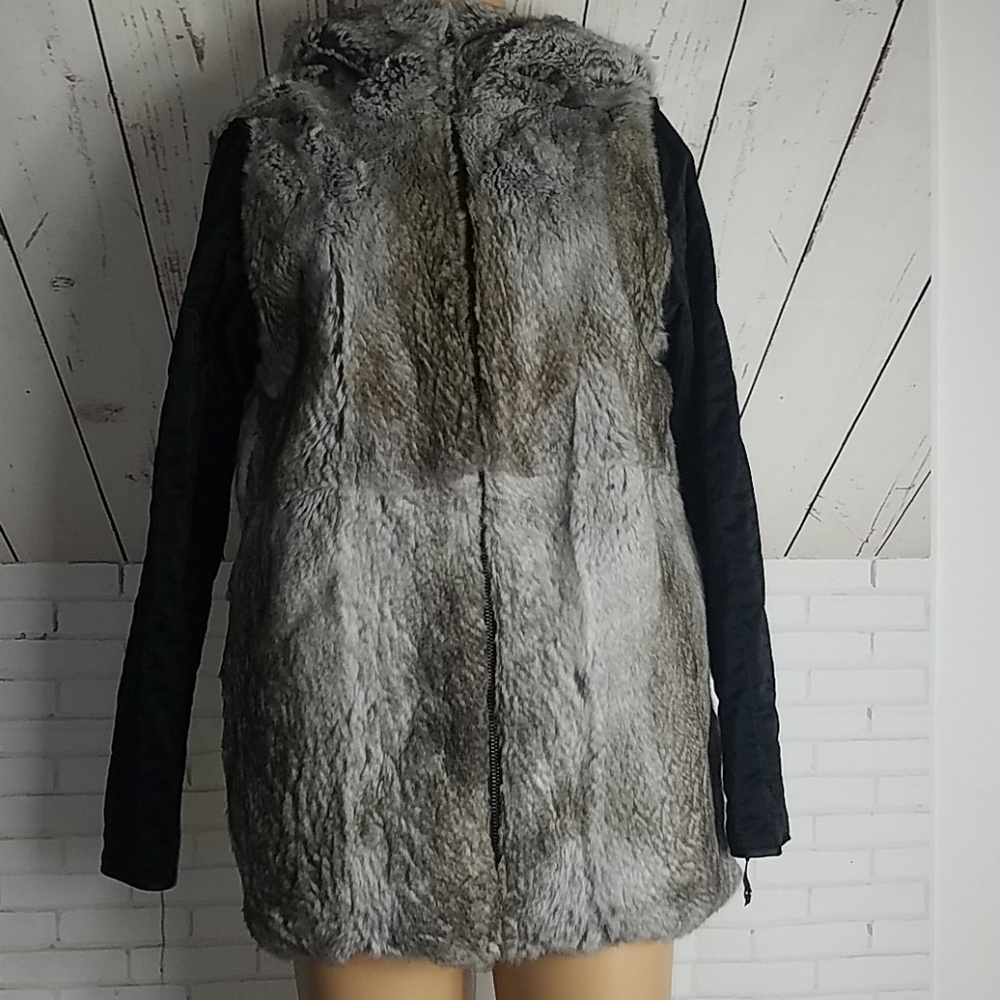 JACKET REAL FUR WITHOUT BRAND NWOT